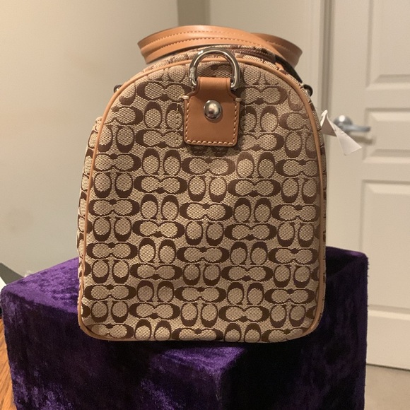 Coach Brown Monogram Satchel with Shoulder Strap NWT! - Picture 3 of 6